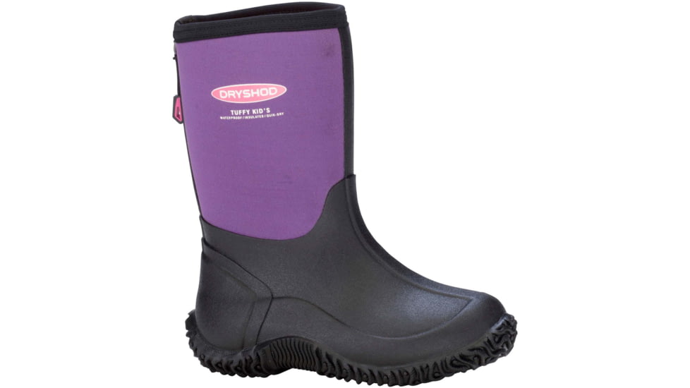 Dryshod Tuffy Sport Boot - Kids, Black/Purple, 1, TUF-KD-PP-100