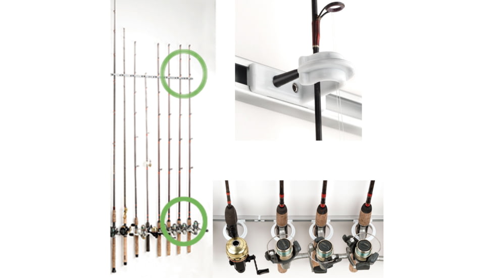 Du-Bro Du-Bro Trac-A-Rod Set, 2 Holds 6 Rods, Silver/White, 1080