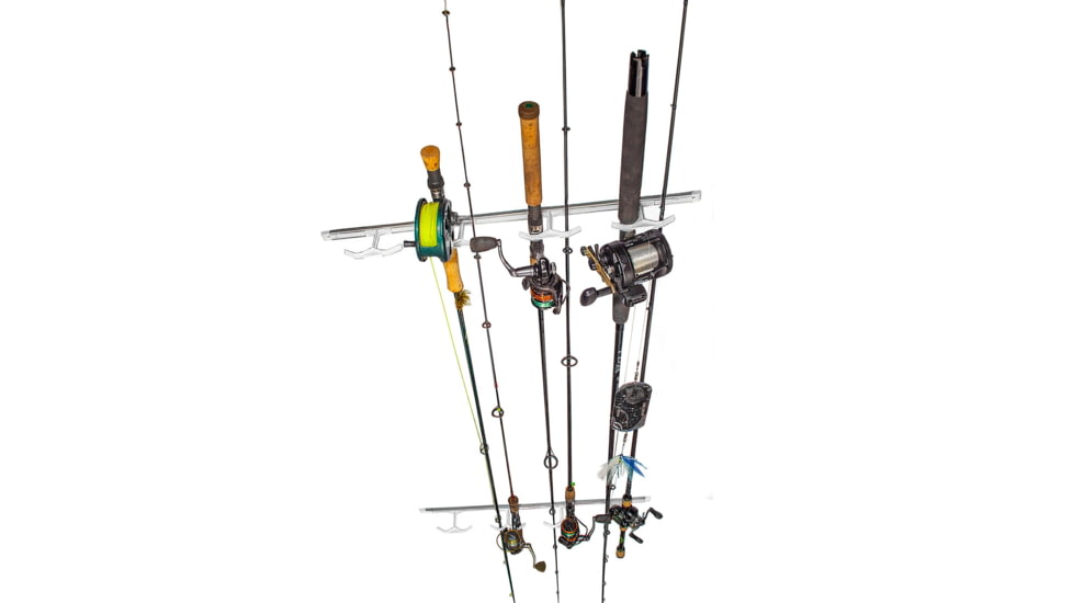 Du-Bro Hang-M-High Fishing Rod Rack, Silver/White, 1085