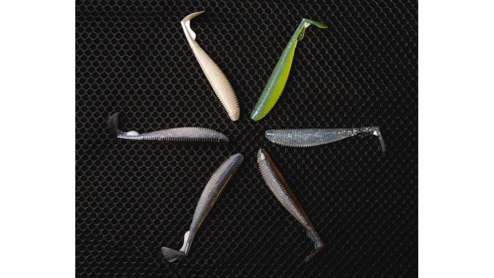 Duckett Fishing 4.5 Subtle Tail Soft Bait, 4.5in, White Pearl, MXST4.5 WP