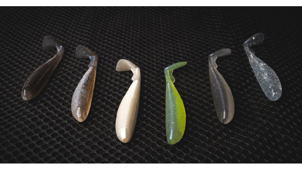 Duckett Fishing 4.5 Subtle Tail Soft Bait, 4.5in, White Pearl, MXST4.5 WP