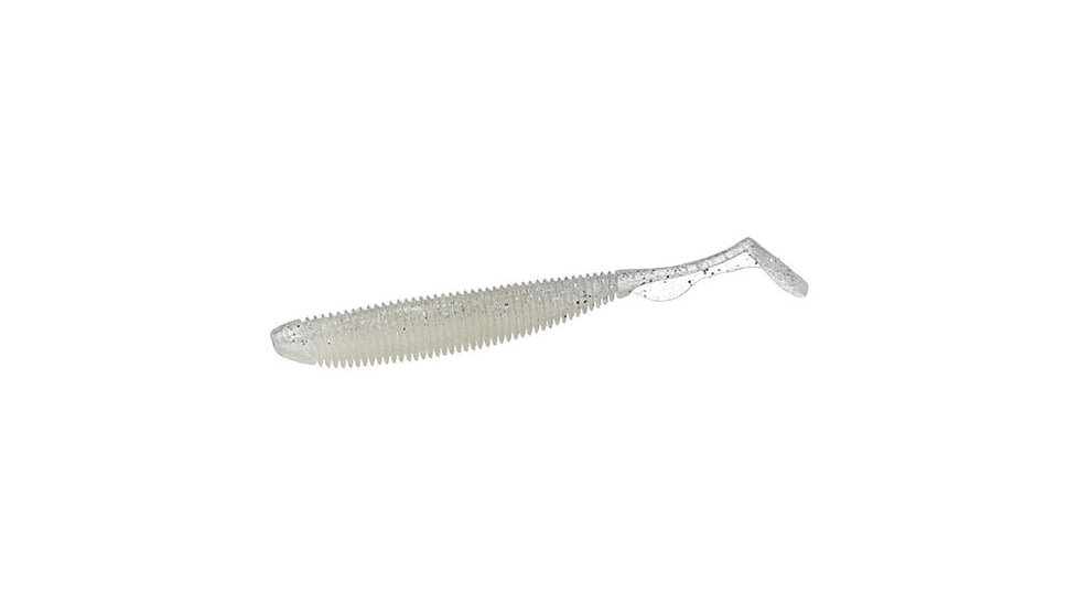 Duckett Fishing BD Subtle Tail, White Shad, 3.8 in, MXST3.8 WS