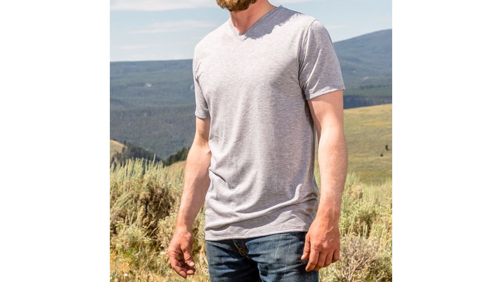 Duckworth Vapor V-Tee, Standard Gray, S, 10355StnGyS