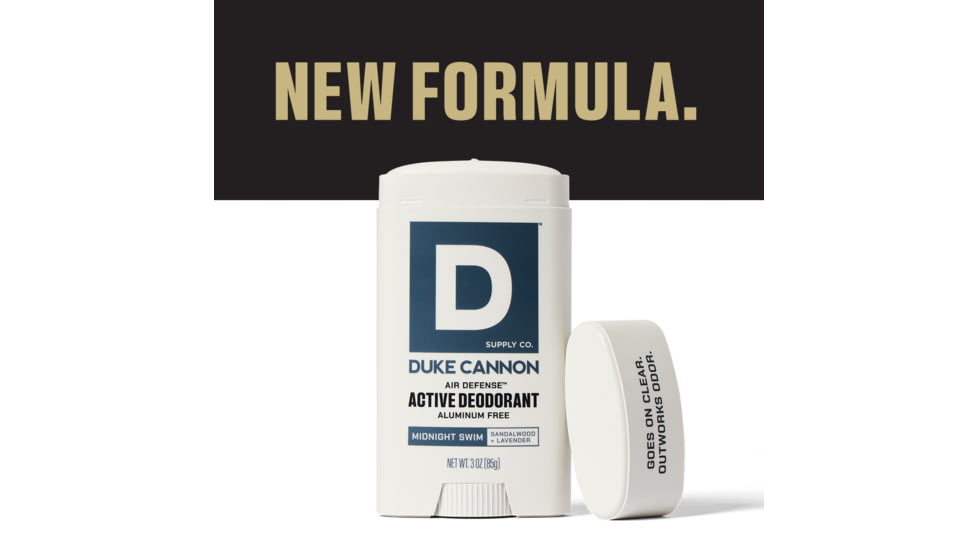 Duke Cannon Supply Co Aluminum Free Midnight Swim Air Defense Active Deodorant, White, Small, DEOAF-MNTS3