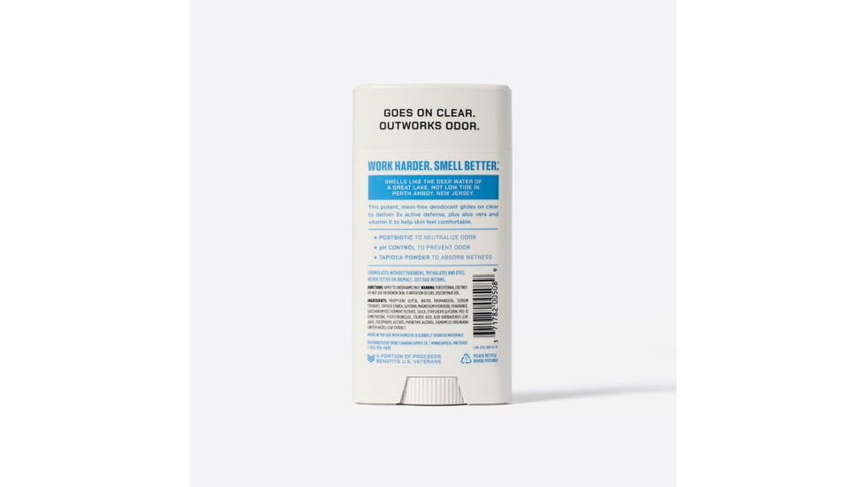 Duke Cannon Supply Co Aluminum Free Superior Air Defense Active Deodorant, White, Small, DEOAF-SUPR3