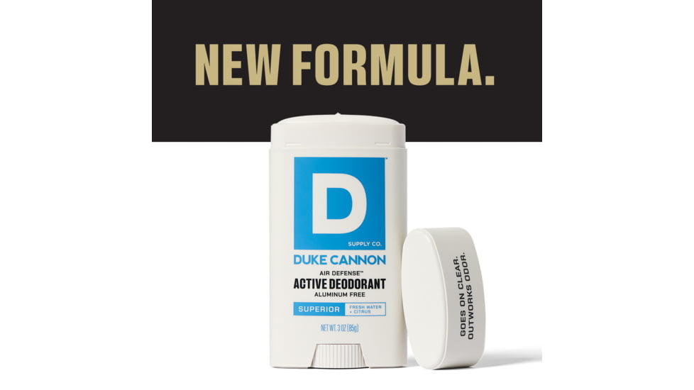 Duke Cannon Supply Co Aluminum Free Superior Air Defense Active Deodorant, White, Small, DEOAF-SUPR3