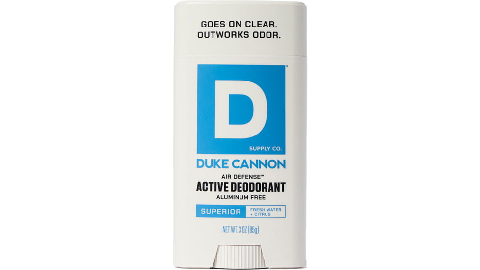 Duke Cannon Supply Co Aluminum Free Superior Air Defense Active Deodorant, White, Small, DEOAF-SUPR3
