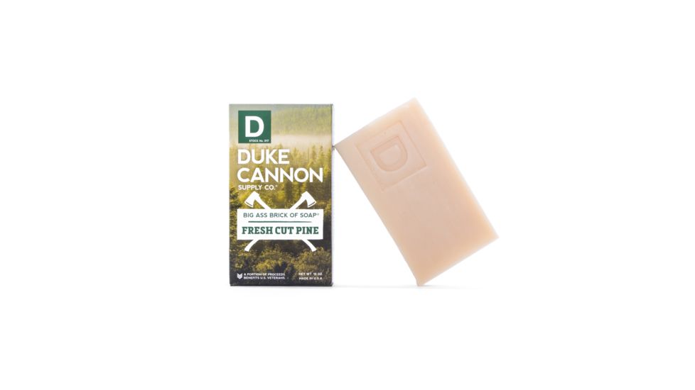 Duke Cannon Supply Co Big Ass Brick of Soap, Fresh Cut Pine, 10 oz Bar, 03PINE