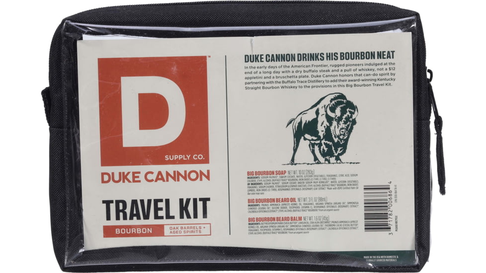 Duke Cannon Supply Co Buffalo Trace Bourbon Gift Set, Burgundy, Medium, SET-BRBN