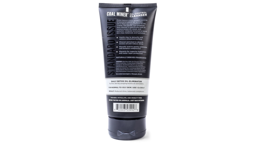 Duke Cannon Supply Co Coal Miner Glycolic Oil Control Face Cleanser, 6OZCOALMINER