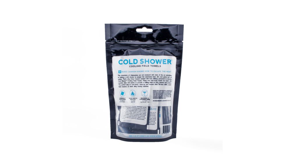 Duke Cannon Supply Co Cold Shower Cooling Field Towels, 15/Pack, TOWELSPOUCHES