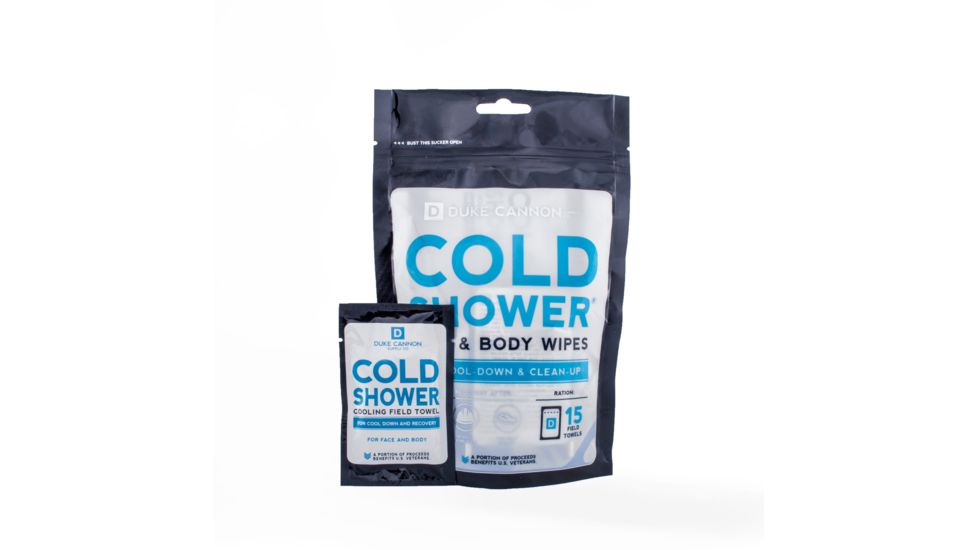 Duke Cannon Supply Co Cold Shower Cooling Field Towels, 15/Pack, TOWELSPOUCHES