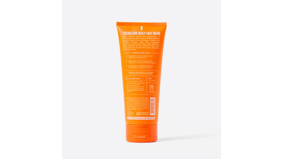 Duke Cannon Supply Co Energizing Daily Face Wash, Orange, Small, FCWASHENERGIZE