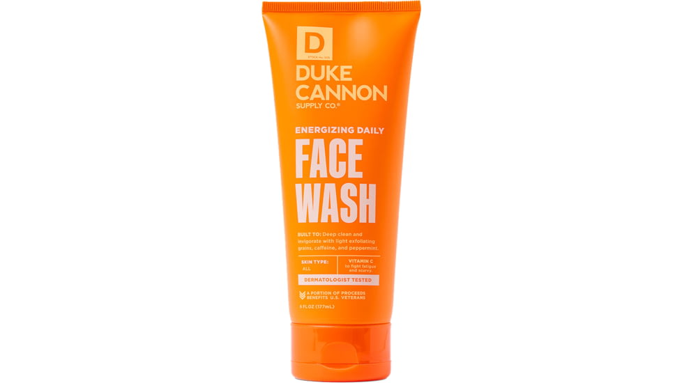 Duke Cannon Supply Co Energizing Daily Face Wash, Orange, Small, FCWASHENERGIZE