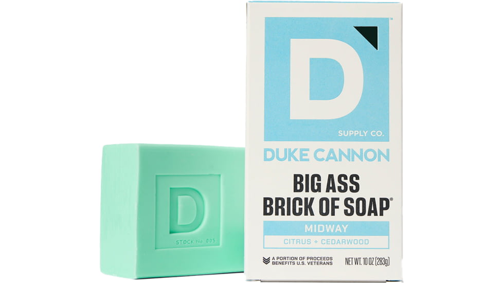 Duke Cannon Supply Co Midway Big Ass Brick Of Soap, Light Blue, Small, BSBA-MDWY10