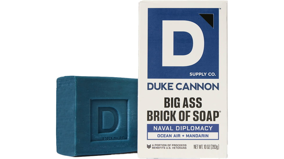 Duke Cannon Supply Co Naval Diplomacy Big Ass Brick Of Soap, Blue, Small, BSBA-NVLD10