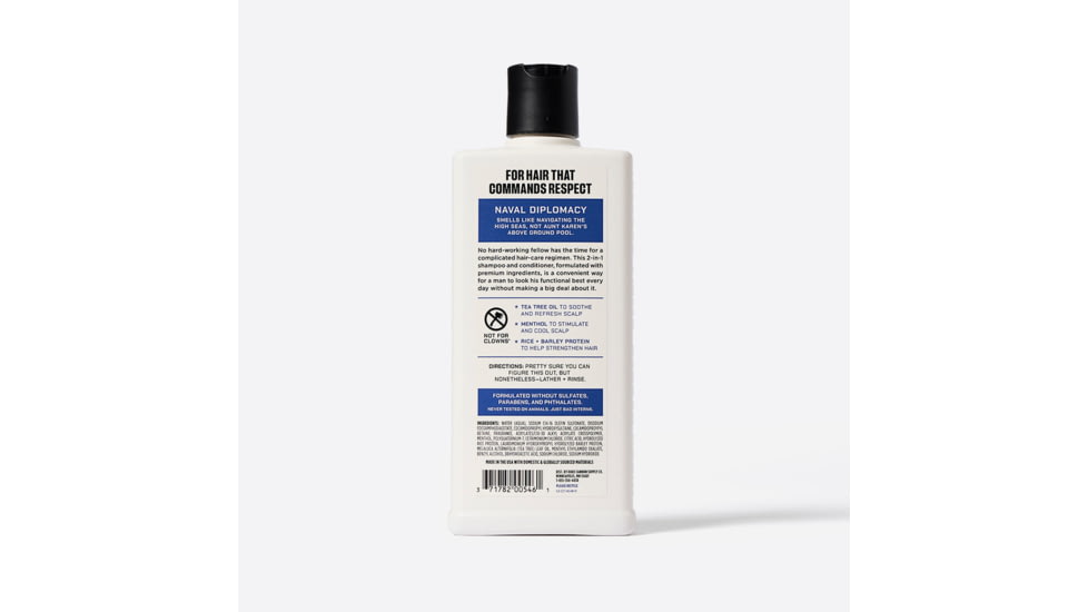 Duke Cannon Supply Co Naval Diplomacy Shampoo w/Conditioner, Blue, Small, HC21-NVLD14
