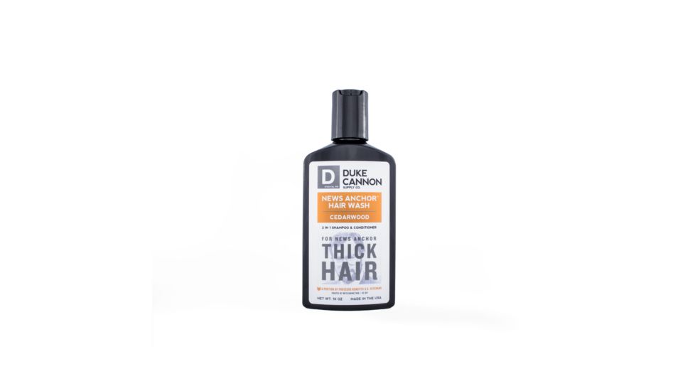 Duke Cannon Supply Co News Anchor 2-in-1 Hair Wash, Cedarwood, 10 oz Bottle, CEDARHAIR