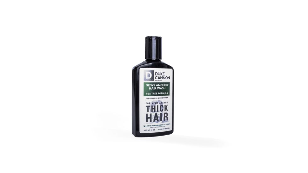 Duke Cannon Supply Co News Anchor 2-in-1 Hair Wash, Tea Tree, 10 oz Bottle, HAIR1