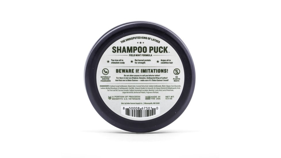 Duke Cannon Supply Co Shampoo Puck Field Mint, 4.5 oz Jar, SHAMPUCKFIELDMINT