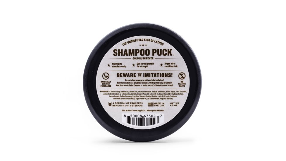 Duke Cannon Supply Co Shampoo Puck Gold Rush, 4.5 oz Jar, SHAMPUCKGOLDRUSH