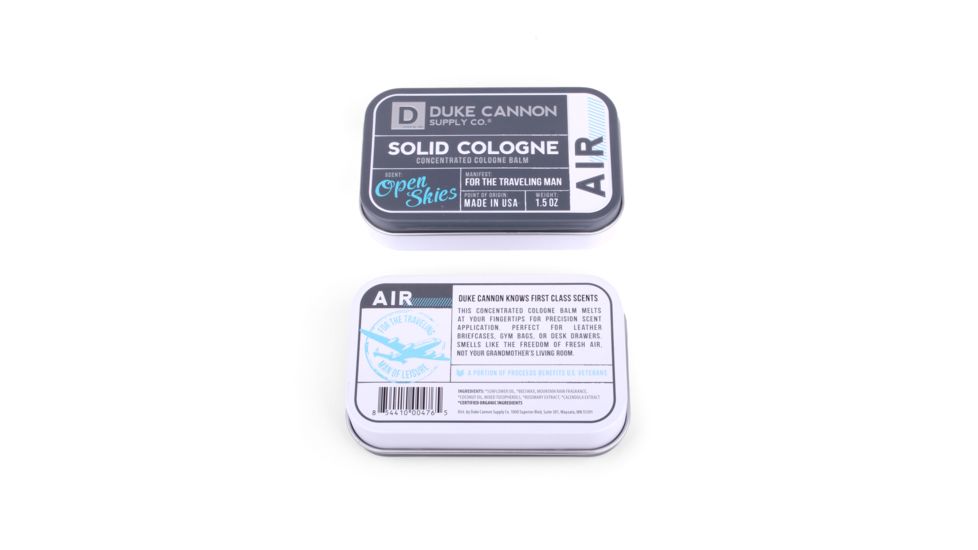 Duke Cannon Supply Co Solid Cologne, Air, 1.5 oz Tin, SCAIR1