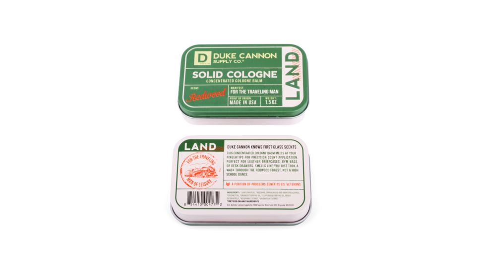Duke Cannon Supply Co Solid Cologne, Land, 1.5 oz Tin, SCLAND1