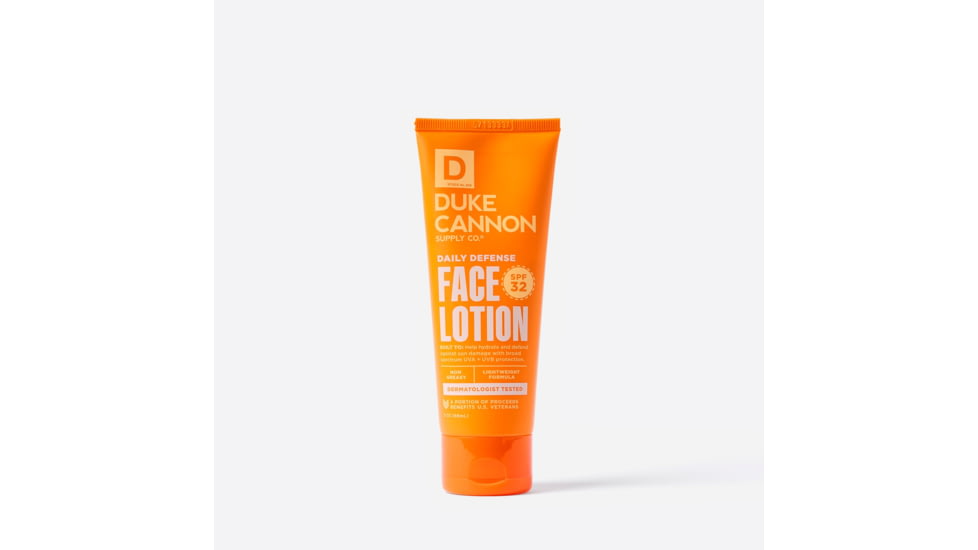 Duke Cannon Supply Co SPF 32 Daily Defense Face Lotion, Orange, Small, FCSPFLOTION