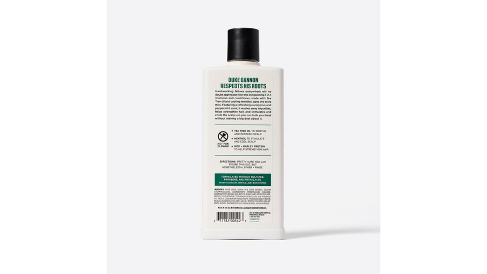 Duke Cannon Supply Co Tea Tree Shampoo w/Conditioner, Green, Small, HC21-TEAT14