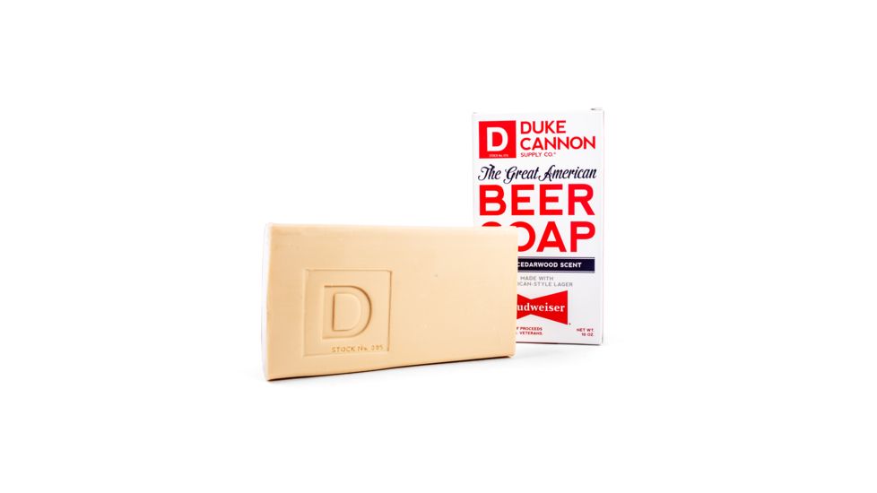 Duke Cannon Supply Co The Great American Beer Soap, Budweiser, 10 oz Bar, 04BUDWEISER1