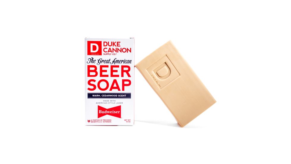 Duke Cannon Supply Co The Great American Beer Soap, Budweiser, 10 oz Bar, 04BUDWEISER1