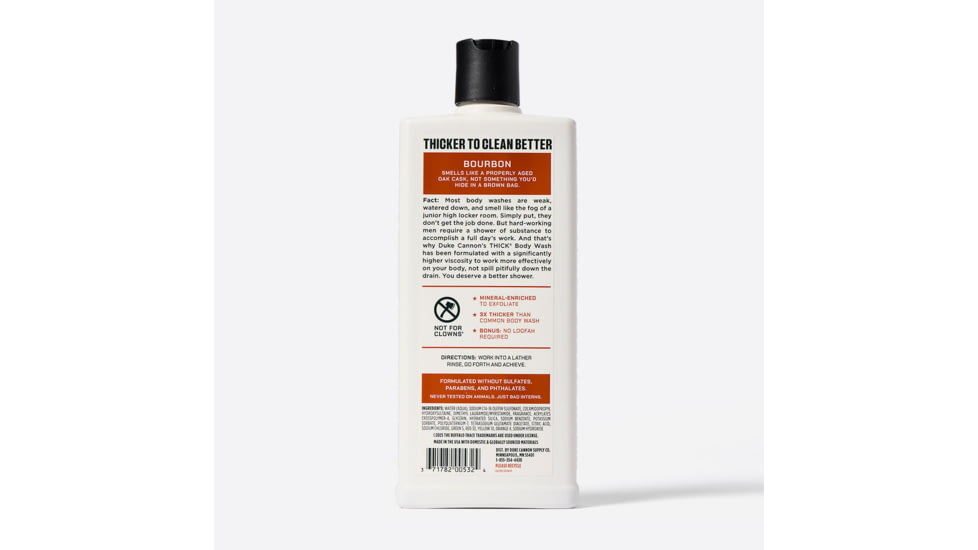 Duke Cannon Supply Co Thick Bourbon Body Wash, Burgundy, Small, BWTH-BRBN18