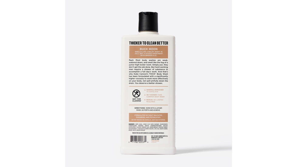 Duke Cannon Supply Co Thick Buck Moon Body Wash, Gray, Small, BWTH-BKMN18