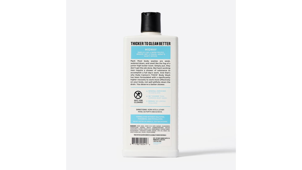 Duke Cannon Supply Co Thick Midway Body Wash, Light Blue, Small, BWTH-MDWY18