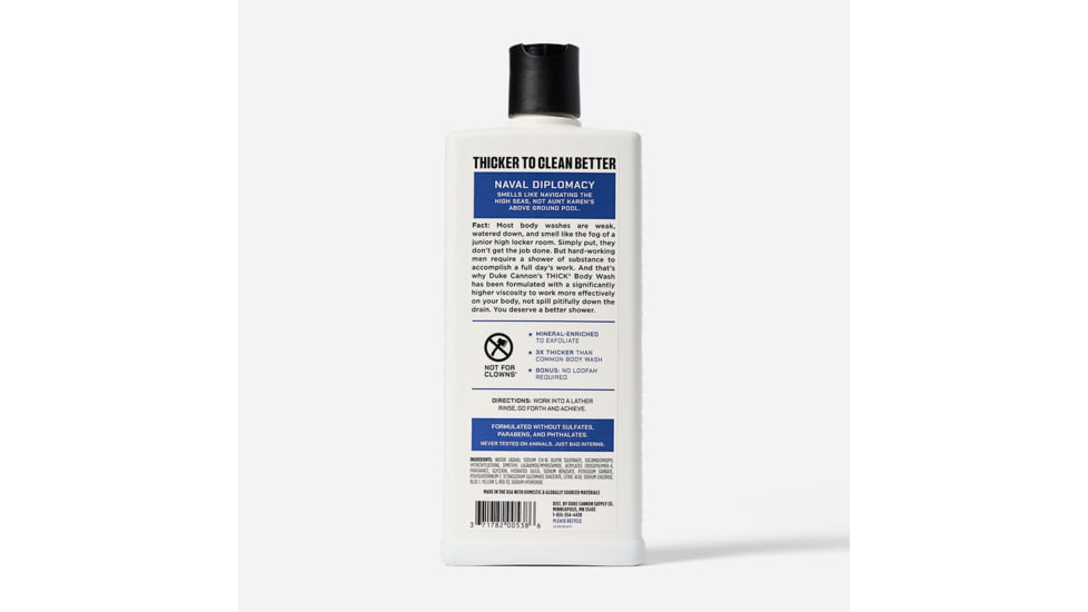 Duke Cannon Supply Co Thick Naval Diplomacy Body Wash, Blue, Small, BWTH-NVLD18