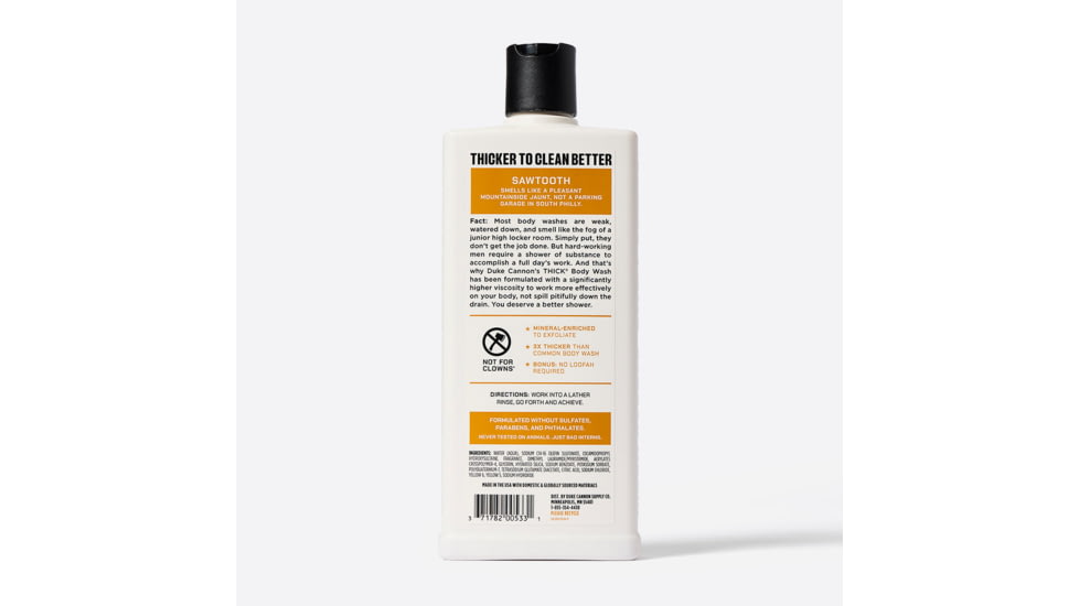 Duke Cannon Supply Co Thick Sawtooth Body Wash, Tan, Small, BWTH-SWTH18