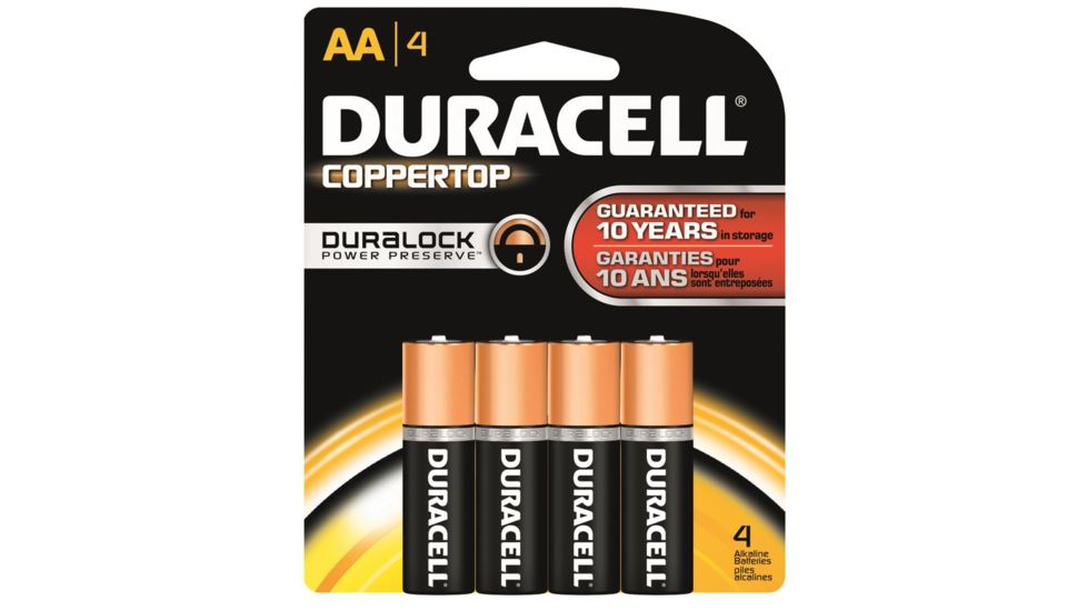 Duracell Coppertop Battery, AA, 4 Pack, MN1500B4Z