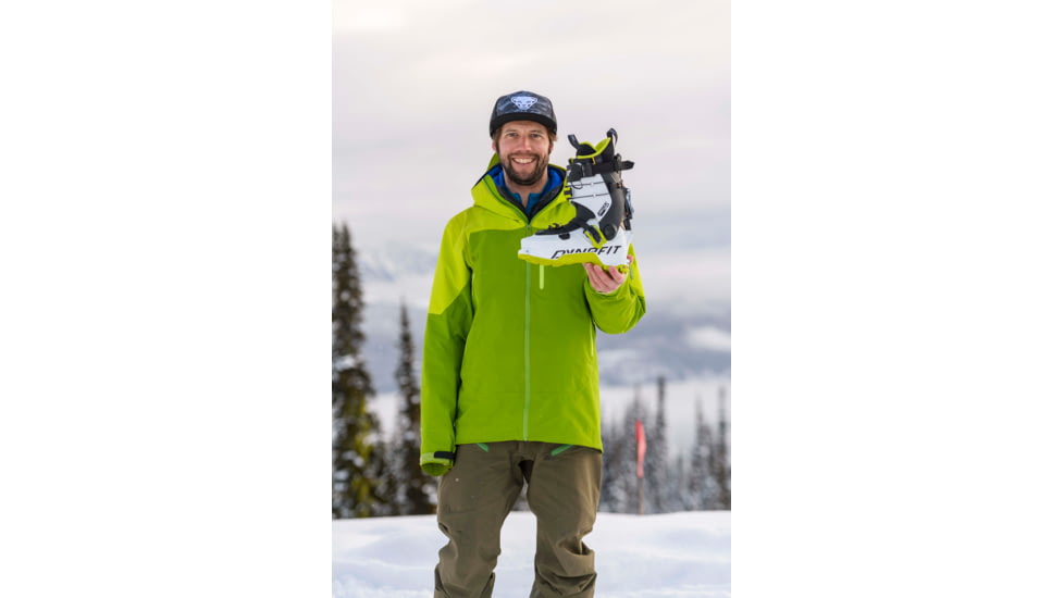 Dynafit Hoji Free 110 Ski Boots, White/Lime Punch, 26.5, 08-0000061909-31909-26.5