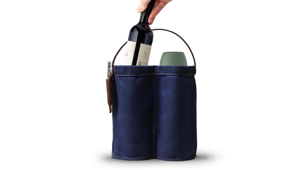 High Camp Flasks Double Barrel Caddy, Gunmetal, One Size, orox-canvas-caddy