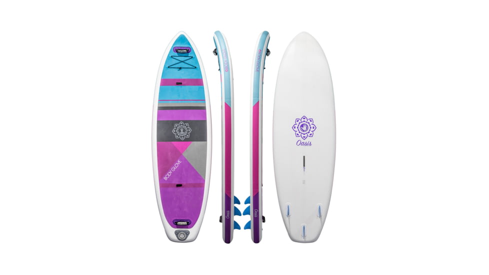 Aquapac Oasis Yoga Fitness Inflatable Paddle Board - Purple/White 086947E1, 10 ft, Purple/White, ISUPOASIS-PUWH-10/FT