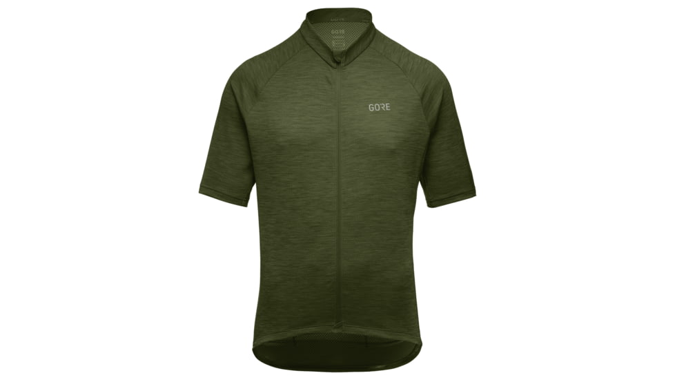 GOREWEAR Mens C3 Cycling Jersey in Utility Green Large Slim fit 2E84A712, 100608-BH00-XL
