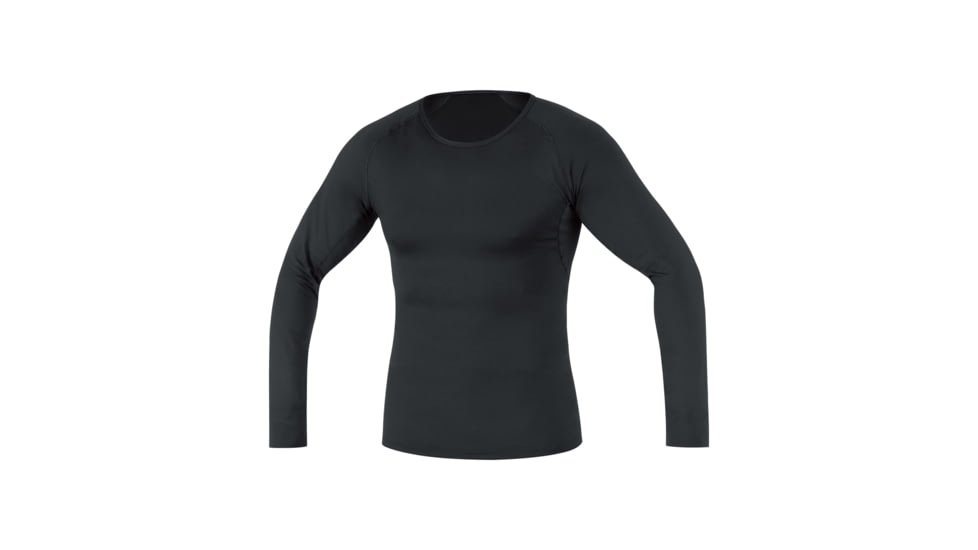 GOREWEAR Mens M Base Layer Long Sleeve Shirt in Black Large Slim fit 549719D4, 100317-9900-XL
