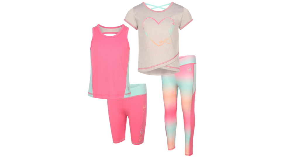 Body Glove Girls Four-Piece Gradient Foil Heart Logo Set 7-12 - Multi D128744A, 8, Multi, 8363BGS31-A-8
