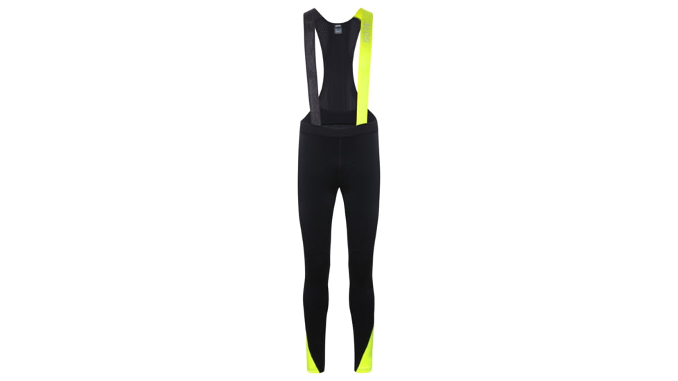 GOREWEAR Mens C5 Thermo Cycling Bib Tights+ in Black/Neon Yellow XL Form fit B21459BE, 100643-9908-XXL
