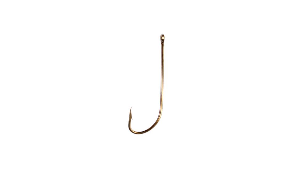 Eagle Claw 1x Long Shank Hook,Offset,Ringed Eye,Forged,Bronze 100A-1