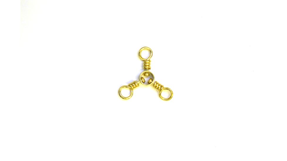 Eagle Claw 3-Way Swivel,Resealable Package,Brass,Size 4 01251-004