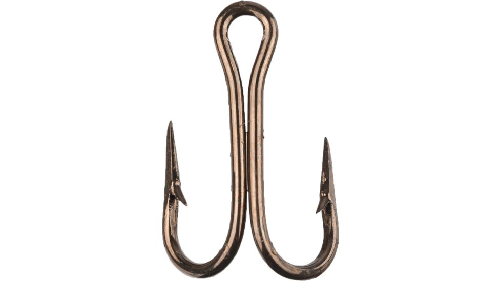 Eagle Claw 90 Degree Spread Treble Hook,Straight Point,Round Bend,Regular Shank,Bronze,A-Pack Hooks 274A-14