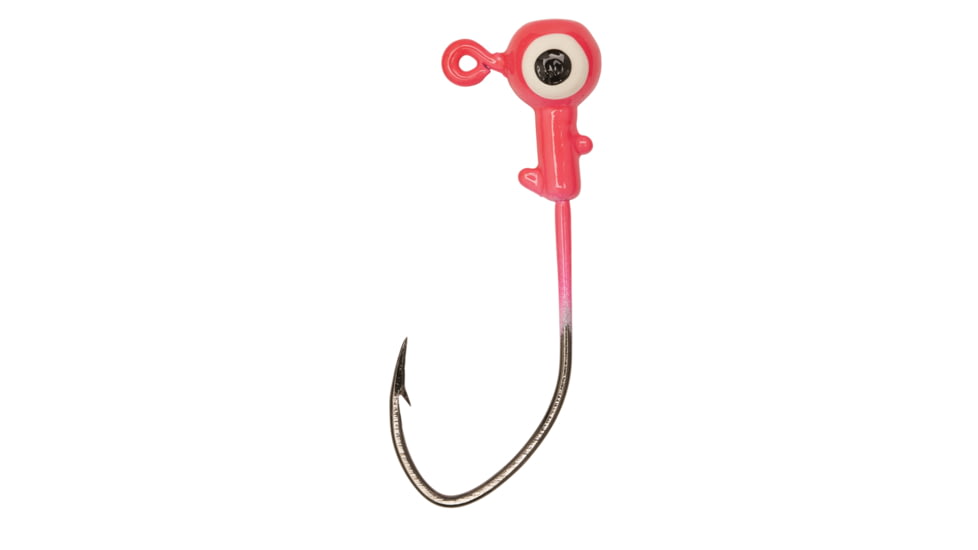 Eagle Claw Ball Head Jig Pro V Hook, Pink, 1/32oz, 10 per Pack, PFPV132-13
