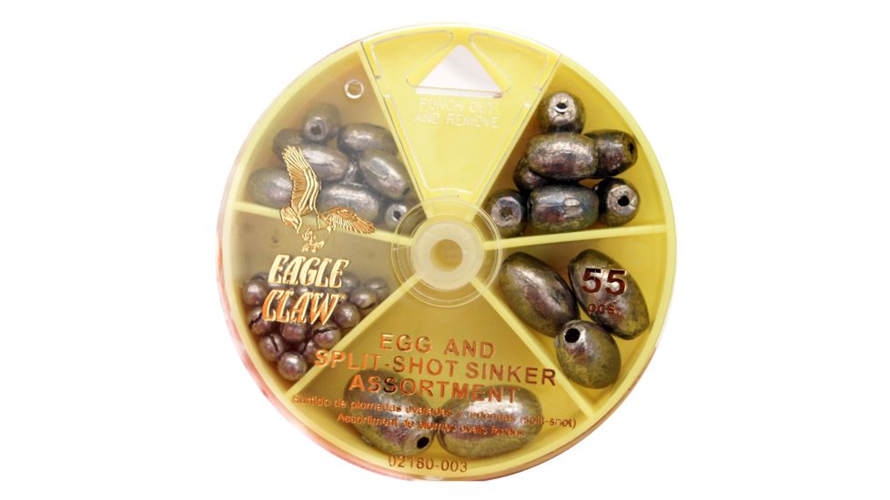 Eagle Claw Egg Sinker And Split-shot Assortment 55pc 02180H-003