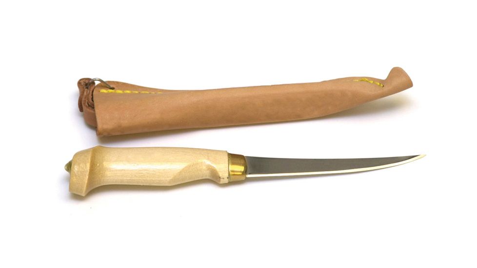 Eagle Claw Fillet Knife,4in Blade,Wood Handle 03050-004